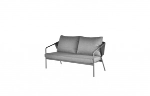 Special Design for Latest Hotel Outdoor Furniture Aluminum Frame PE Wicker 2 Seat Sofa for Project
