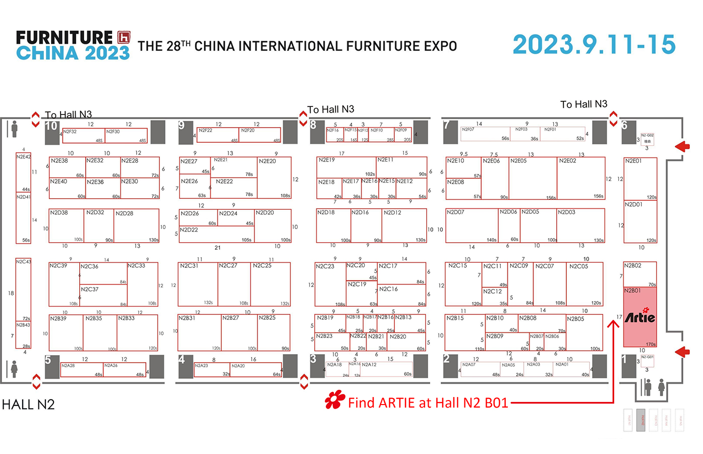 Roadmap of the Furniture China 2023.