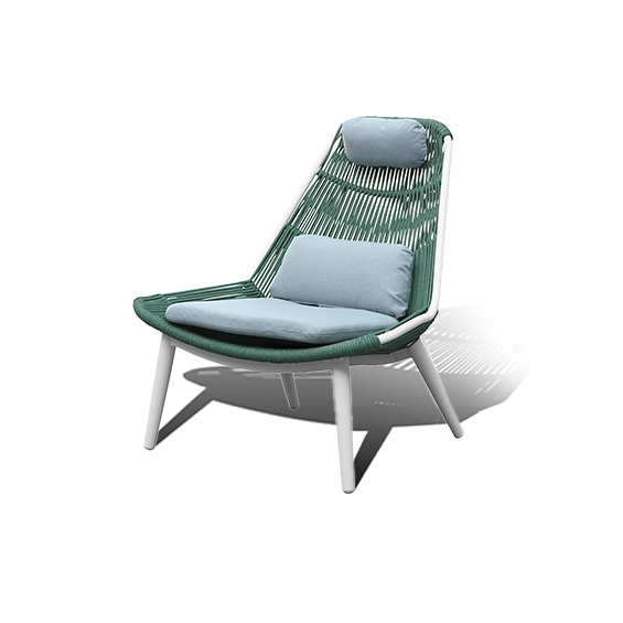 finish option-como lounge chair green rope