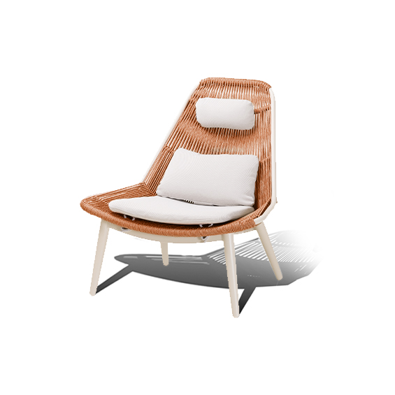 finish option-como lounge chair orange rope