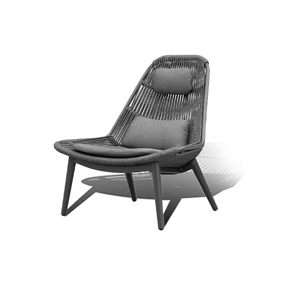 finish option-como lounge chairgrey rope