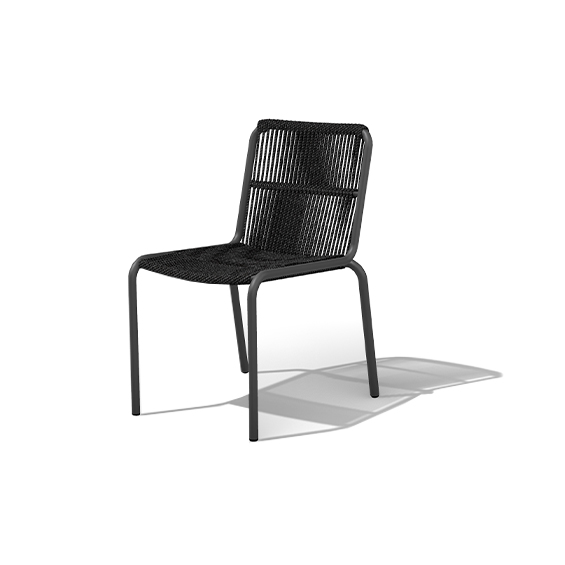 Maui dinning side chair Charcoal