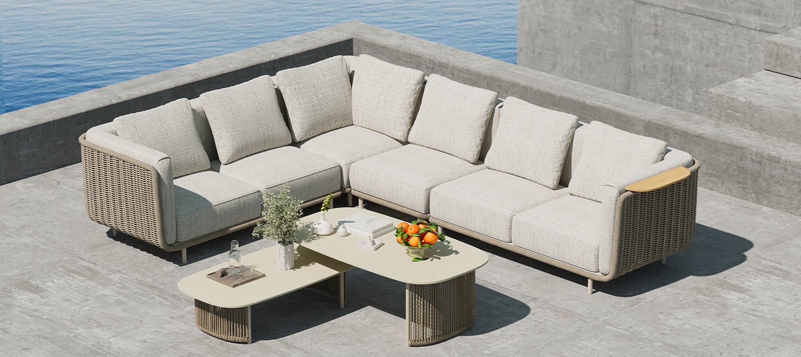 Horizon L-shape sofa set