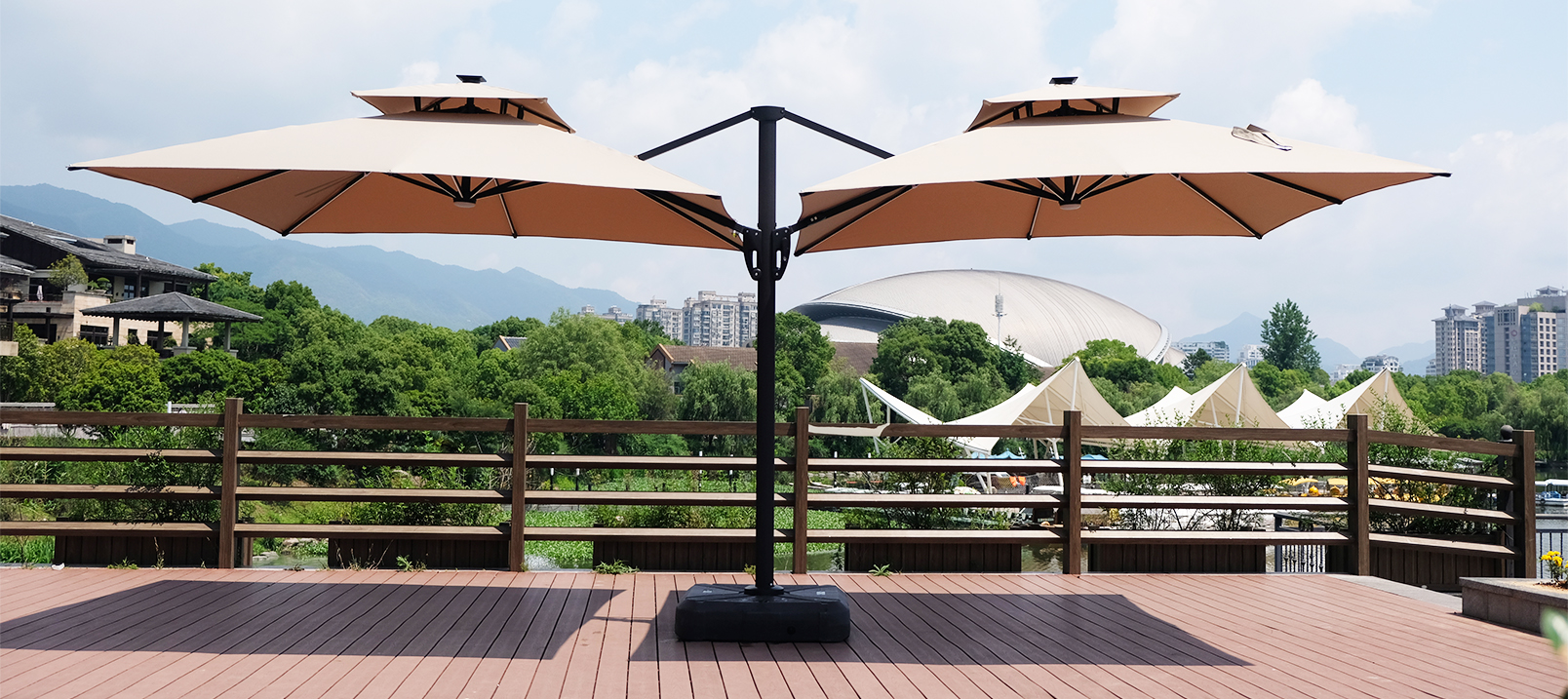 Gemini Duo Cantilever Umbrella